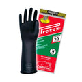 GUANTE DE JEBE NEGRO CALIBRE 25 PROTEX